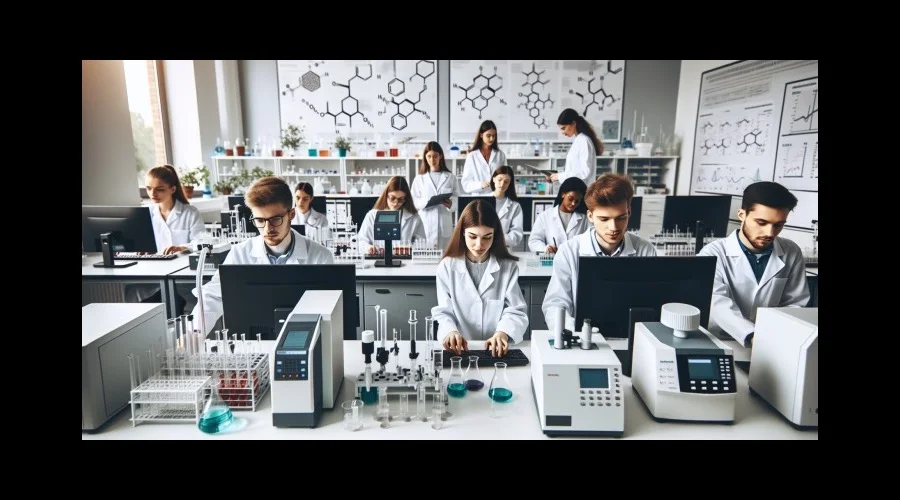 Műszeres analitikus képzés a MODELLO Intézetben — laboratóriumi műszeres vizsgálat gyakorlati oktatáson
